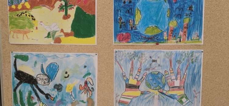 Malwettbewerb der Raiffeisenbank: Kinder der Grundschule Alfons-Peter setzen ein Zeichen für die Zukunft der Erde